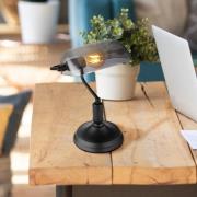 Globo Bordslampa Antique, rökfärgad/matt svart, höjd 37 cm