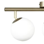 Domiluce Taklampa Drum, kaffe, 3 lampor, glas, längd 46 cm