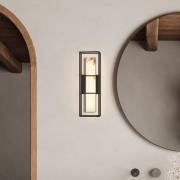 Quintiesse LED-utomhusvägglampa BLAKLEY svart/alabaster Höjd 41 cm IP4...