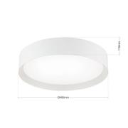ORION LED-taklampa VARIO, Ø 40 cm, vit, metall, CCT, dimbar
