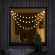 Konstsmide Christmas LED-ljusgardin, 44 varmvita lysande snöflingor