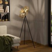 EGLO Golvlampa Castanuelo, svart/guld