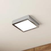 EGLO LED-taklampa Fueva 5 IP44 3000K krom 16x16cm