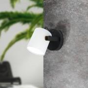 EGLO Vägglampa Hornwood med trädetalj, vit