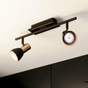 EGLO Barnham takspotlight LED, längd 39,5 cm, svart/koppar