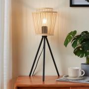 EGLO Hykeham bordslampa, höjd 57 cm, natur/svart, bambu