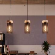 EGLO Klinsdale hänglampa, svart/brun, 3 lampor.