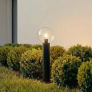 Lindby sockellampa Dangan, klar, höjd 60 cm, glas, metall