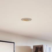 PRIOS takinbyggnadslampa Fibur, beige, zink, Ø 8,2 cm, 3-pack