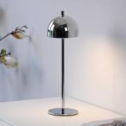 Schöner Wohnen LED-batteridriven bordslampa Bellies, krom, IP54