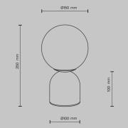 Maytoni bordslampa Tavo, beige, sten/glas, höjd 25 cm