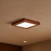 Argon Taklampa Tally, bredd 42 cm, terrakotta, trä, E27