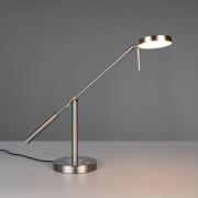 Trio Lighting LED-bordslampa Monza, nickelfärgad, höjd 52 cm, metall