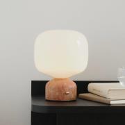 GEJST LED-batteridriven bordslampa Meemo, marmor amber, glas, USB