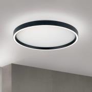 ORION LED-taklampa MASCA, svart, Ø 40 cm, CCT, metall, dimbar