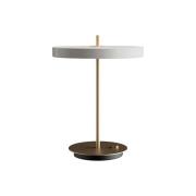 UMAGE LED-bordslampa Asteria Table, USB, ljusgrå/mässing