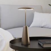 EGLO LED-batterilampa Piccola, bronsfärgad, höjd 28 cm, IP54