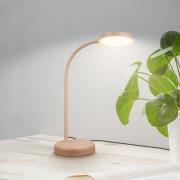 Briloner LED-bordslampa Megg, beige, metall, dimmer, 3 000 K