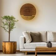 Nowodvorski Lighting LED-vägglampa Sun i trä