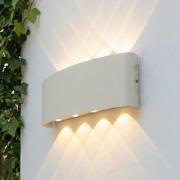 Lindby LED-utomhusvägglampa Ithan, 5 lampor, vit, 27 cm