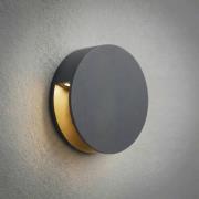 Lucande LED-utomhusvägglampa för utomhusbruk Advero, antracit, husnumm...