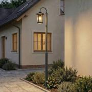 Lindby utomhuslampa Zayn, svart, 1 lampa, höjd 220 cm, IP65