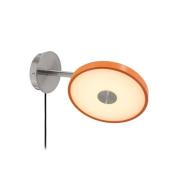 UMAGE LED-vägglampa Asteria Short, orange, stål, stickkontakt