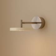 UMAGE LED-vägglampa Asteria Short, vit, stål, fast anslutning