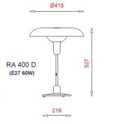 RA 400 D Bordslampa Svart - Piet Hein