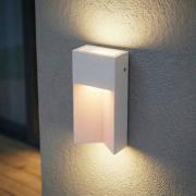 Lucande LED-utomhusvägglampa Kaholo, ljusgrå, CCT, IP44