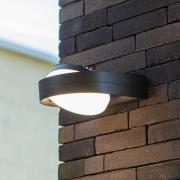 LUTEC LED-utomhusvägglampa FELE, mörkgrå, 20 cm, metall, IP54