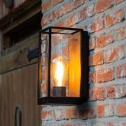 LUTEC Utomhusvägglampa FLAIR, svart, höjd 26 cm, metall IP44 E27