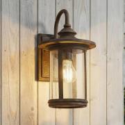 Lindby utomhusvägglampa Zayn, rostfärgad, glas, IP23