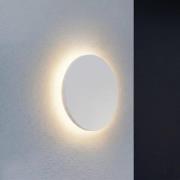 Lindby LED-utomhusvägglampa för utomhusbruk Selinel, vit, Ø 23 cm, hus...