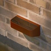 Nordlux LED-solcellsdriven utomhusvägglampa Marcellio, brun, sensor, I...