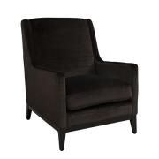 Artwood - DORSET Fåtölj Velvet dark brown