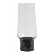 Nordal - RING Deco vas, glas med bas av metall, S