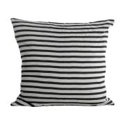 House Doctor - Kuddfodral, Stripe, Svart / Grå, l: 50 cm, w: 50 cm