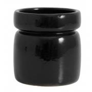 Nordal - ISA pot, S, shiny black glaze