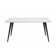 Nordal - BLANCA table, white shiny herringbone, S