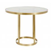 Nordal - LUXURY round display table, golden/black