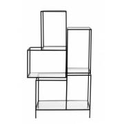 Nordal - Rack with glass shelves, black