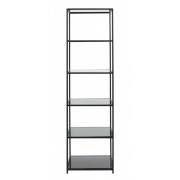 Nordal - ORINOCO metal rack, L, 6 shelves, glass