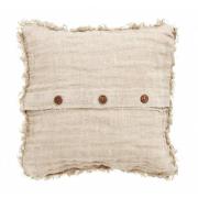 Nordal - Cushion cover, rose, linen w/fringes