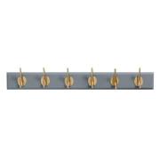 Nordal - EDGY coat rack, 6 hooks, matt grey