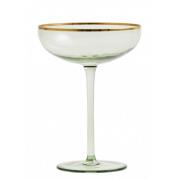 Nordal - GREENA cocktail glass w. gold rim
