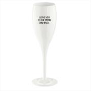 Koziol - CHEERS Love You To The Moon, Champagneglas med print 6-pack 1...