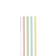 Leonardo - Färgade Sugrör Glas 20cm 4-pack inkl Borste