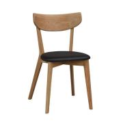 Rowico Home - Ami stol lackad ek/svart konstläder