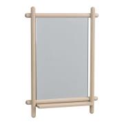 Rowico Home - Milford spegel med hylla 52x74 vitpigmenterad ek